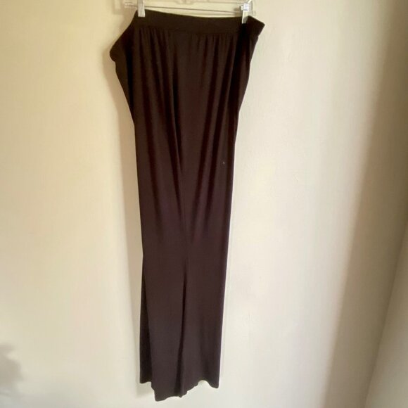 Boohoo Plus Basic Jersey Flare Trouser Pants Black Size 26 - Picture 4 of 12